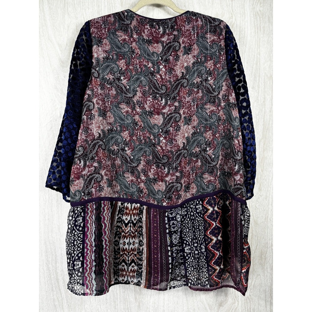 Soft Surroundings Patchwork Tunic Boho Mixed Medi… - image 3